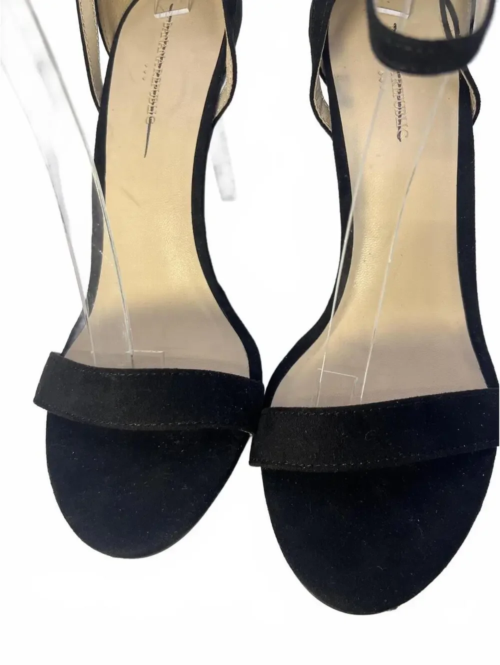 Ankle Strap Heels Suede Classic Black Size 9 High Heels by Banana Republic NWOT